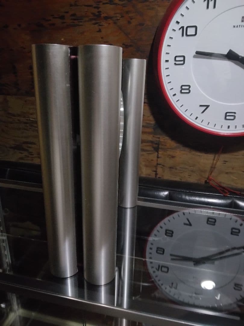 70年代　ミッドセンチュリー　SEIKO セイコー　置時計　運針　無音　メタル