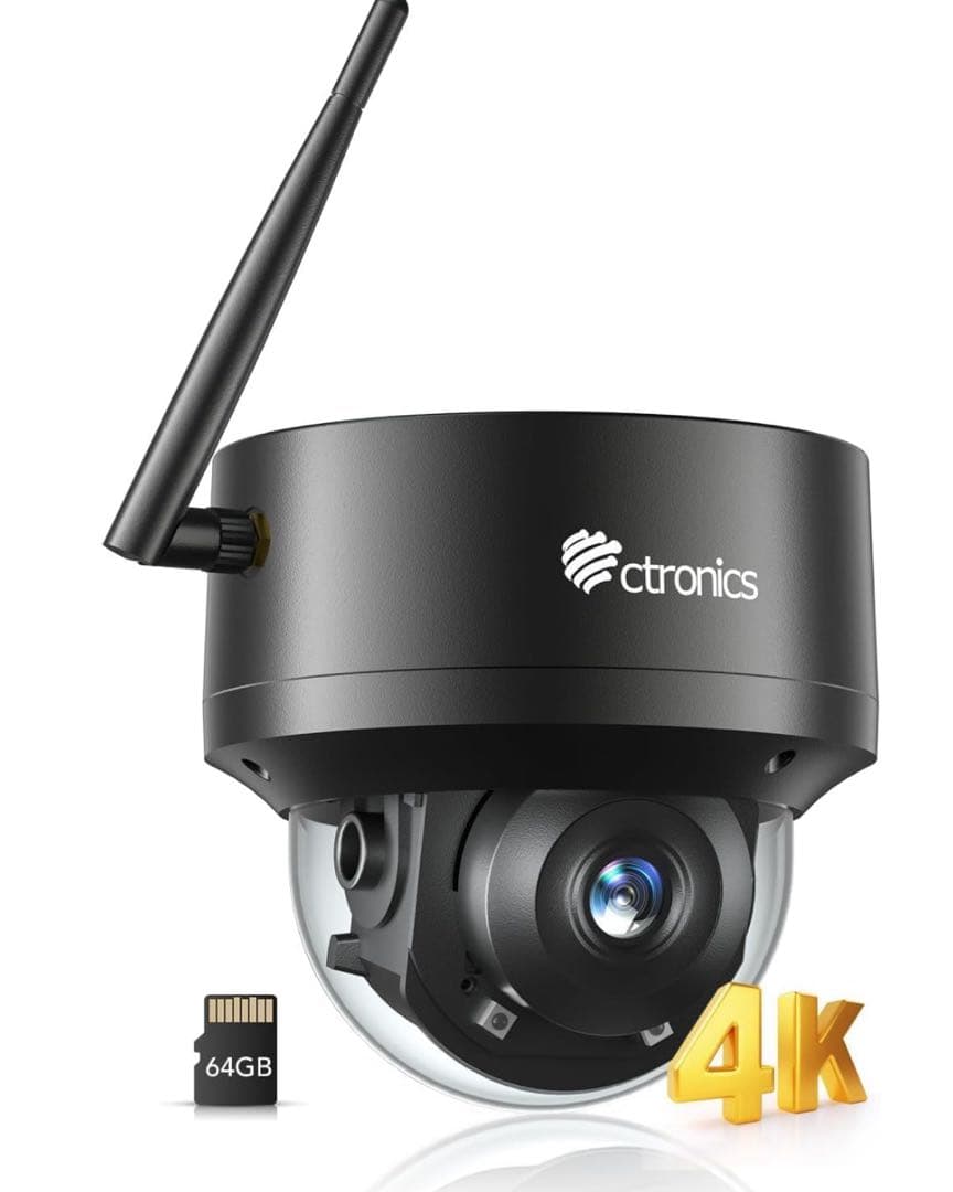 【新品】Ctronics 防犯カメラ 屋外 4K AI追跡機能 5GWi-Fi
