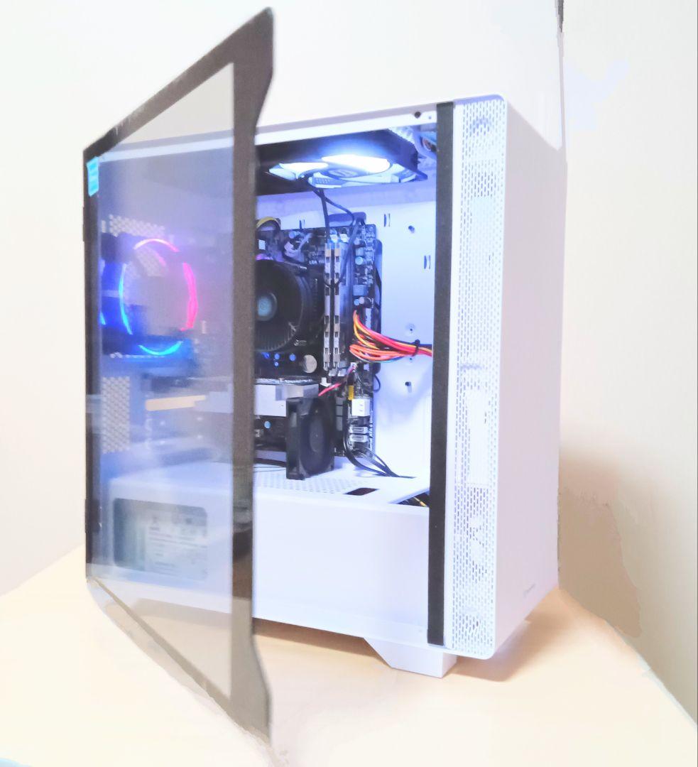 スノーホワイト 強化ガラスパネル Intel Core i5 デスクトップPC