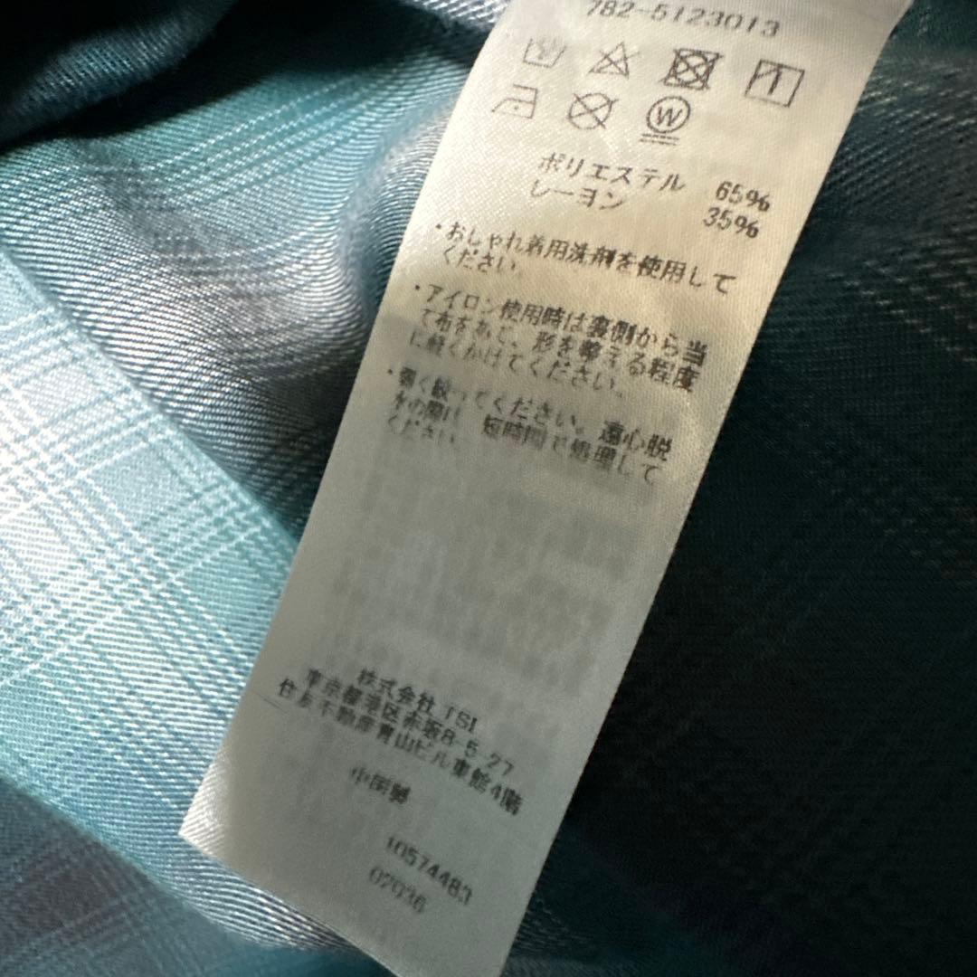 schott レーヨン　オンブレチェックシャツ　M