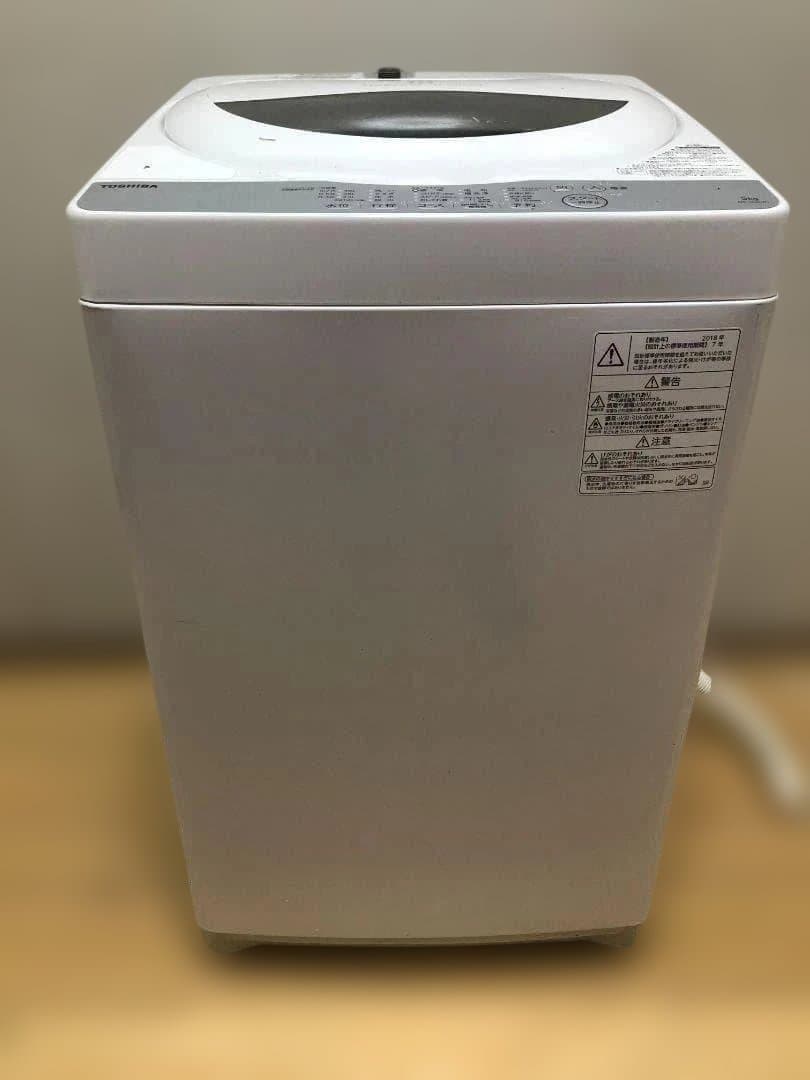 東芝 洗濯機 AW-5G6 5kg 2018年製 一人暮らし　250614-2