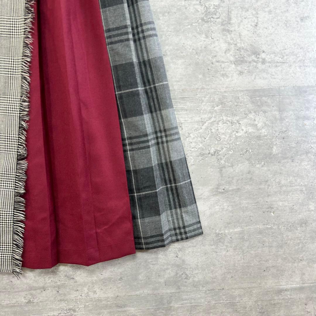 美品　オニールオブダブリン レキップ別注 ラップスカート チェック プリーツ