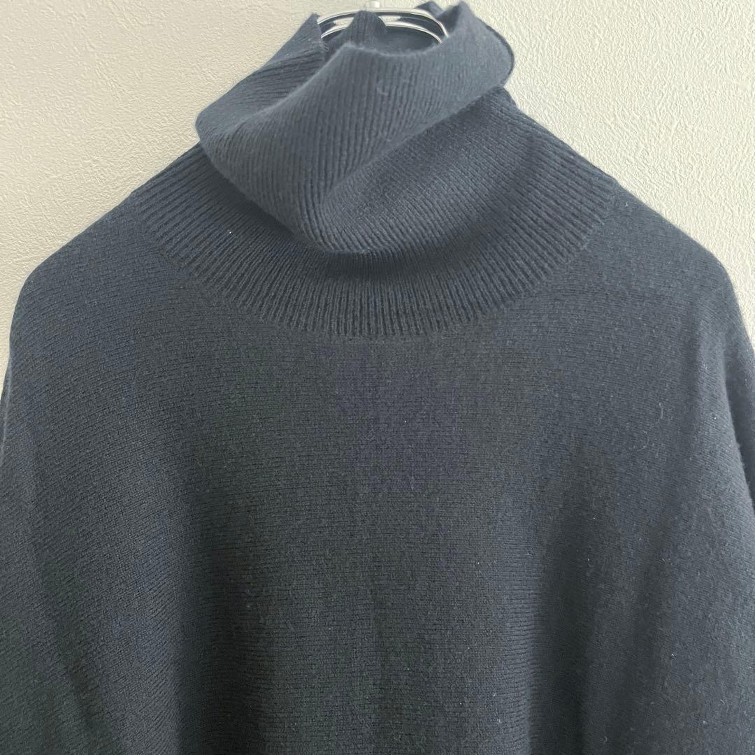 定価2.42万 ビアズリー ビッグニットタートルショート ブラック ゆったり