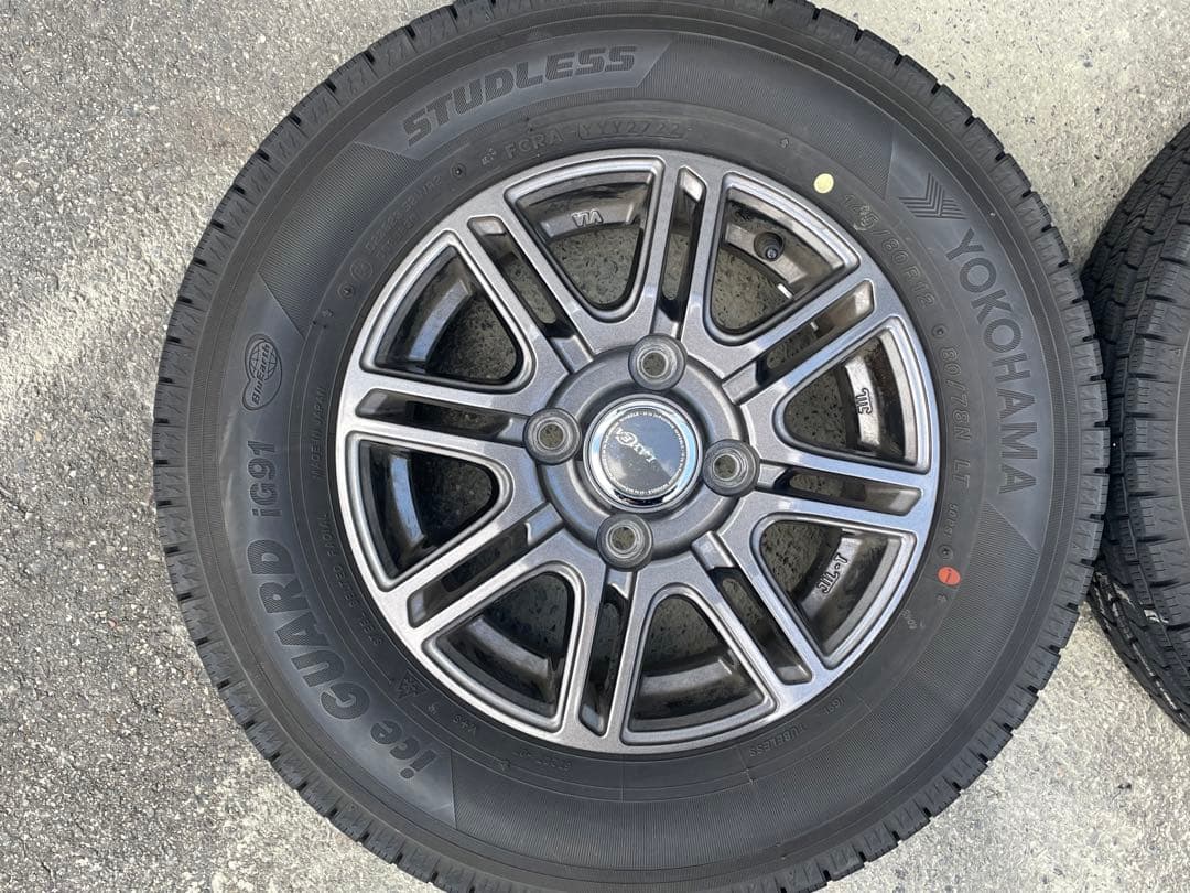 ☆スタッドレスタイヤ　145/80R12 2022年製　4本セット☆