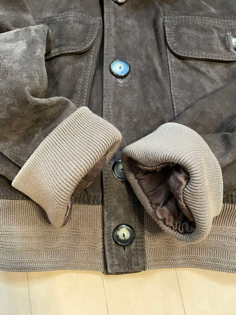 A.P.C.スエードレザー　バルスターブルゾン　XSブラウン