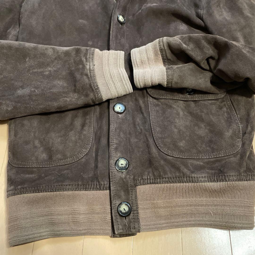 A.P.C.スエードレザー　バルスターブルゾン　XSブラウン