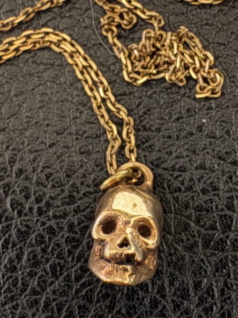 ete K10 スカルチャーム　ネックレス　10金