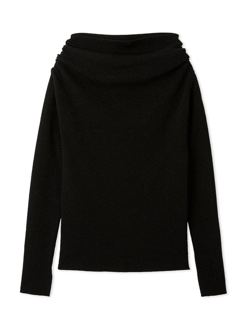 ミラオーウェン オフショルラメニット