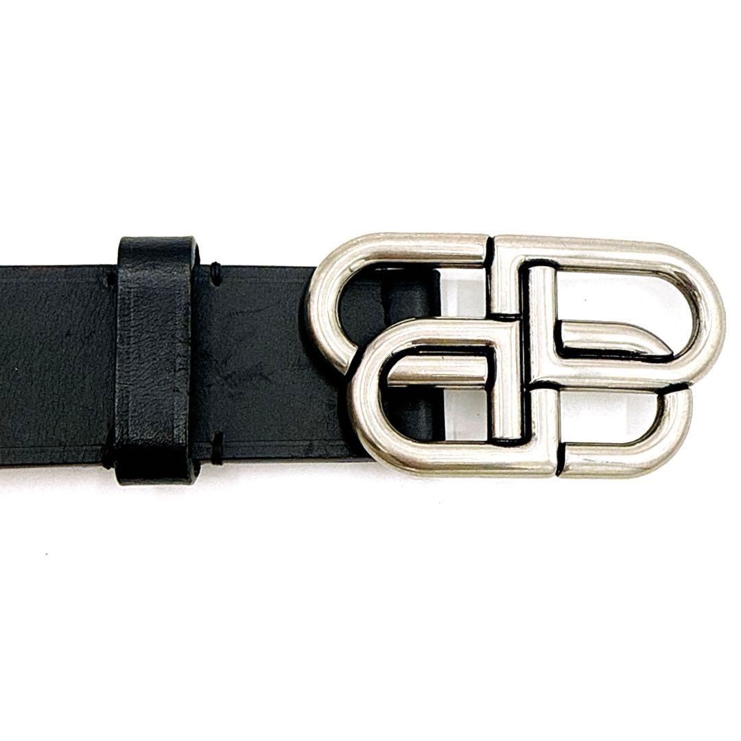 バレンシアガ BALENCIAGA 568024 レザー ロゴ ベルト　80