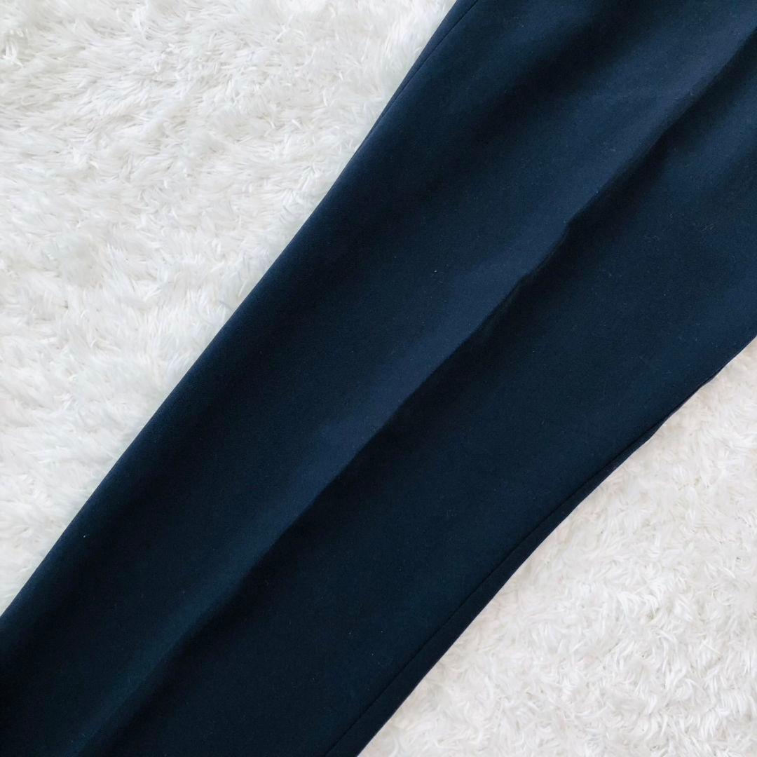 プラステ セットアップ ジャケット ノーカラー パンツ ベルト 紺 ゴム M L