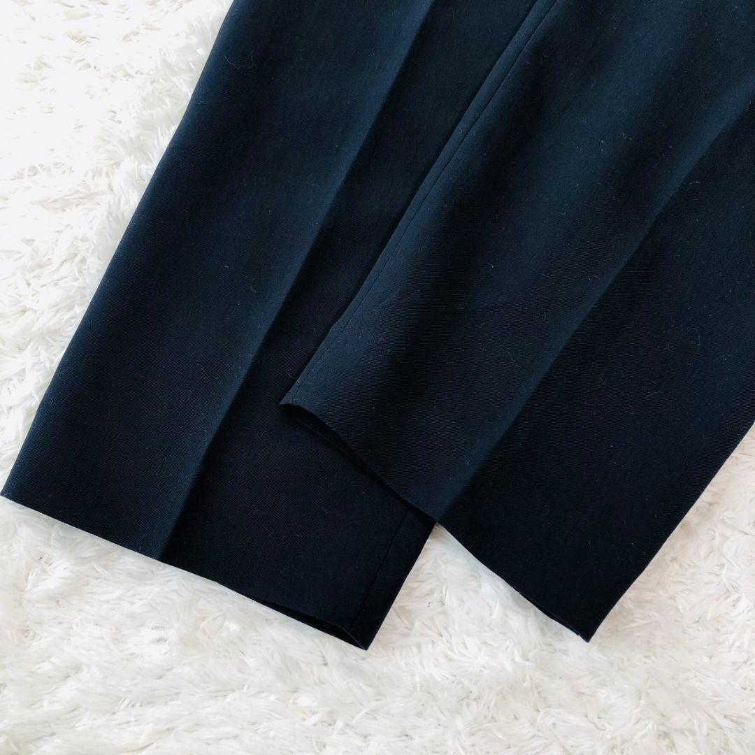 プラステ セットアップ ジャケット ノーカラー パンツ ベルト 紺 ゴム M L