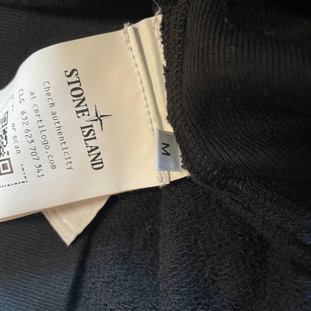 ストーンアイランド stone  スウェット ワッペン M ブラック