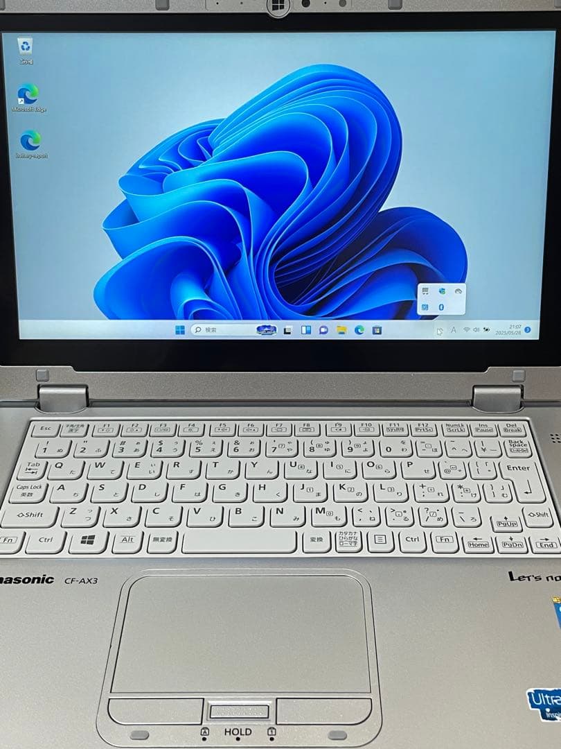 レッツノートAX3 4/128 2in1 累計使用時間少 バッテリー消耗 美品