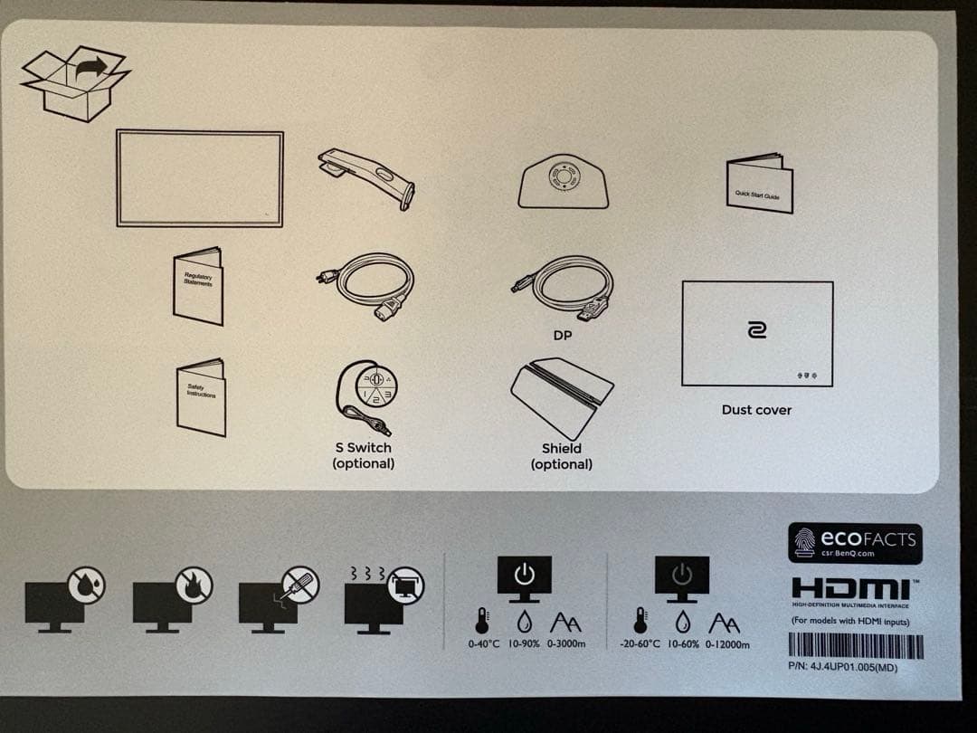 BenQ ZOWIE XL2546K ゲーミングモニター 備品ほぼ未使用