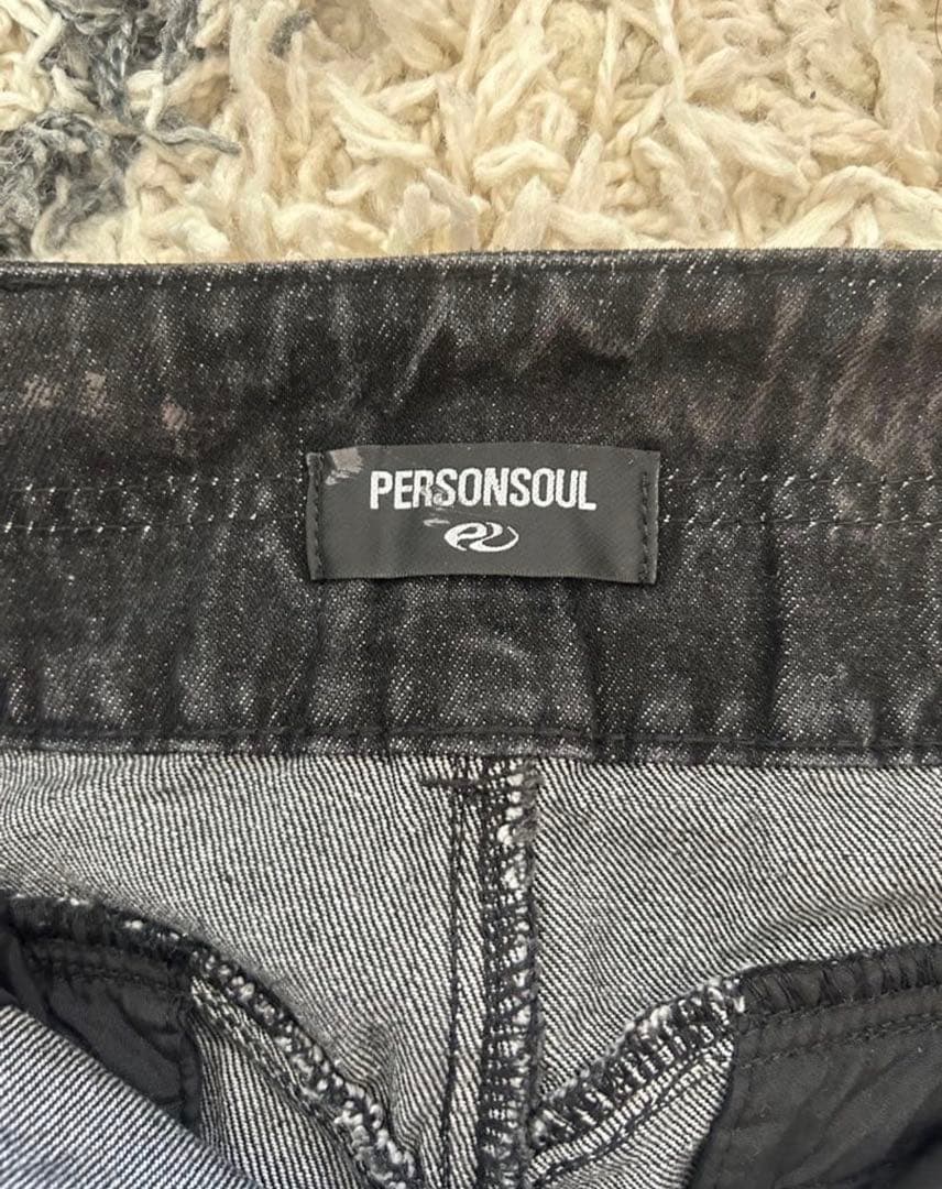 パンツ PERSONSOUL mud dirty denim jeans