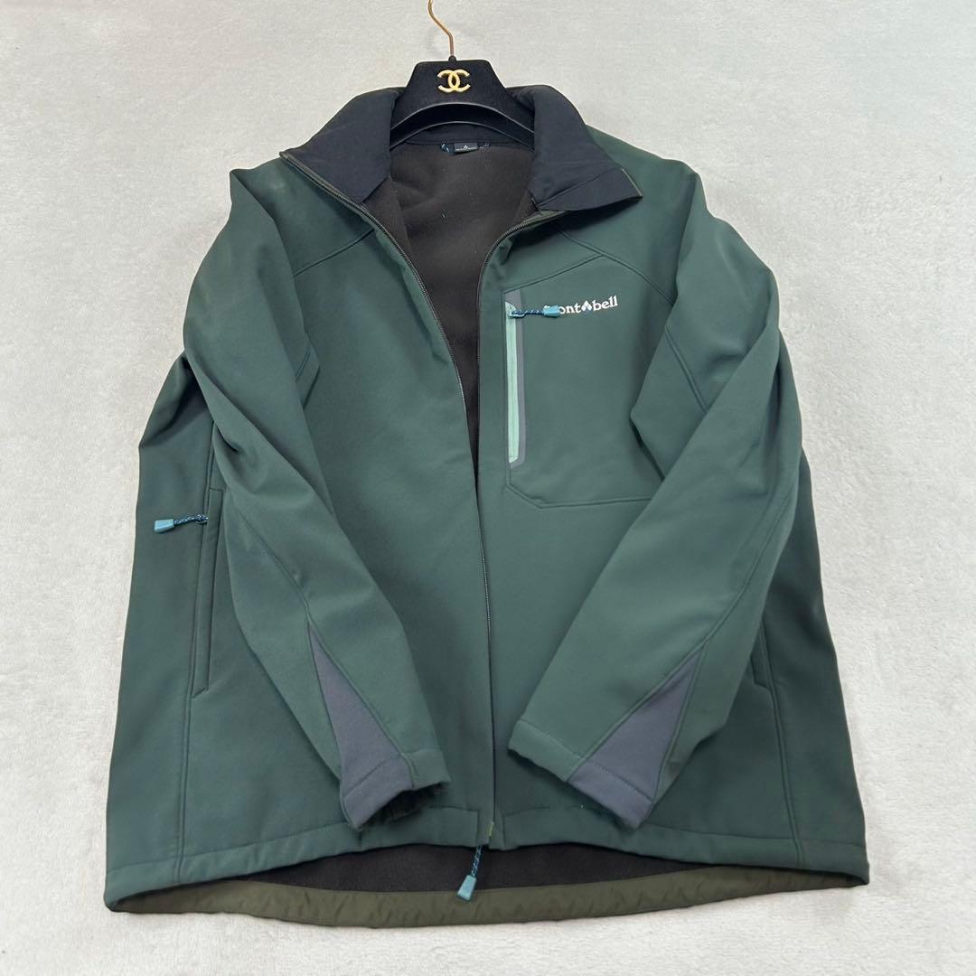 K597 M モンベル ノマドジャケット ロゴ刺繍 ジャケット グリーン メンズ