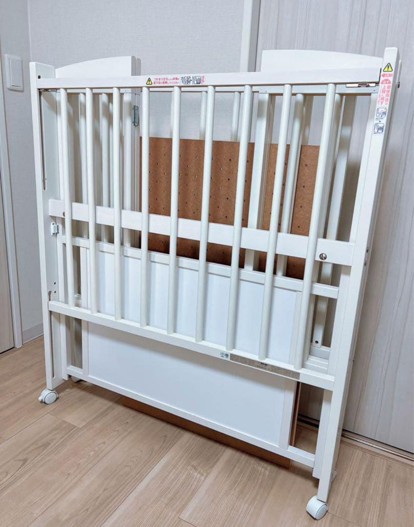 ワンタッチハイベッドプチ【ホワイト　900×600】 ベビーベッド ハイタイプ