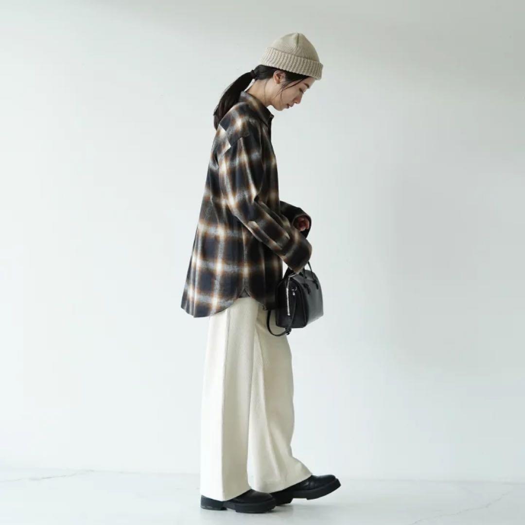 THE SHINZONE ダブル カフ チェック シャツ値下げ