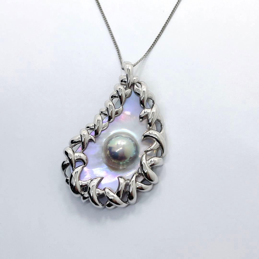 【未使用品級】✨田崎真珠　タサキ　マベパール　ブローチ兼ネックレス