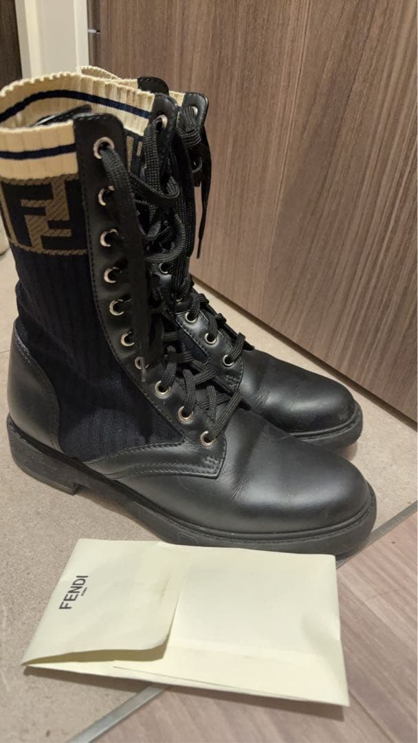 Fendi ブーツ　フェンディ　ブラック　EU38 24-24.5cm