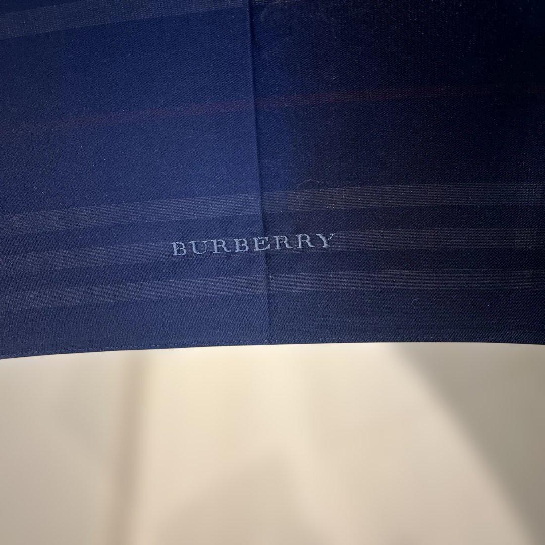 【budenarockさま未使用品】BURBERRY チェック柄 長傘 ネイビー
