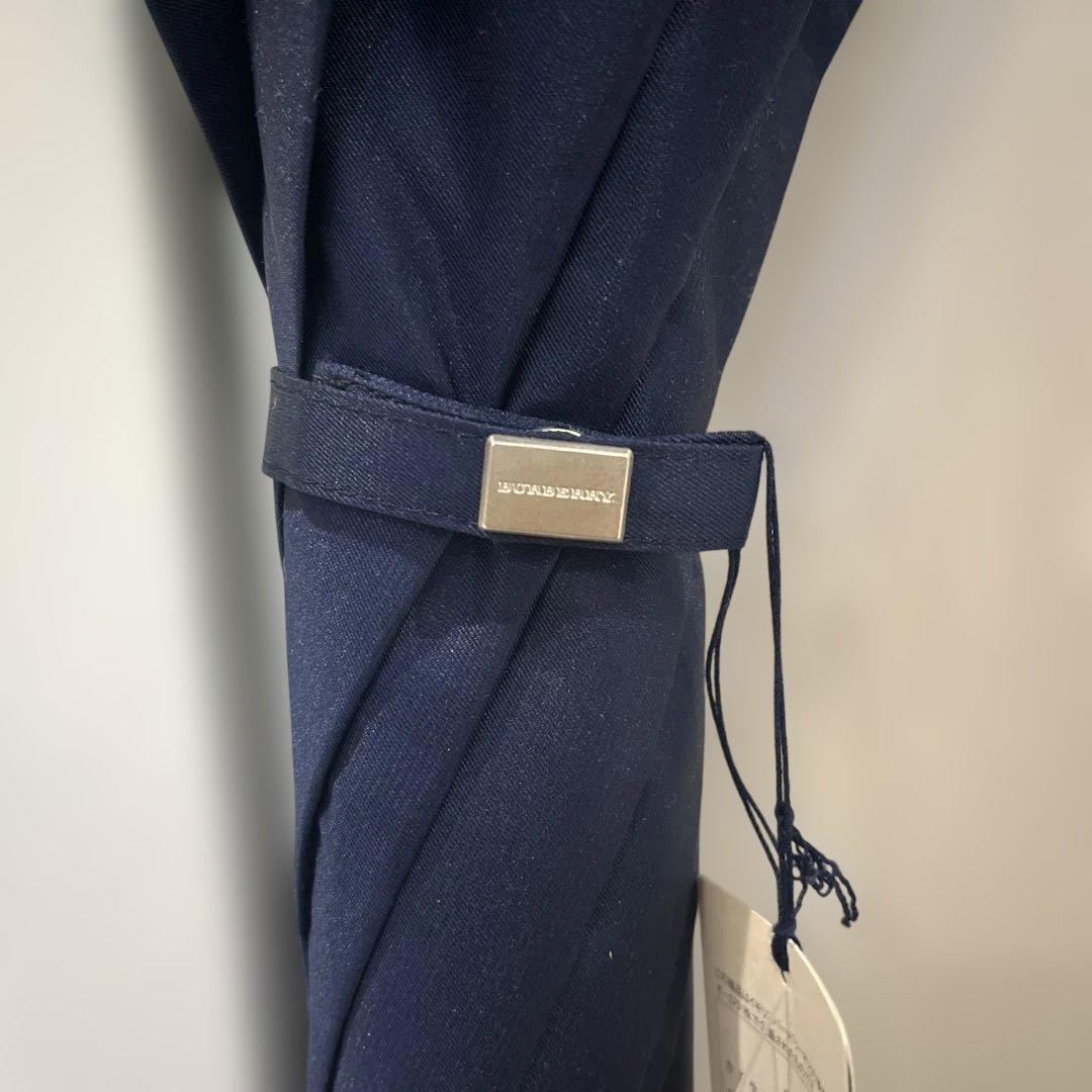 【budenarockさま未使用品】BURBERRY チェック柄 長傘 ネイビー