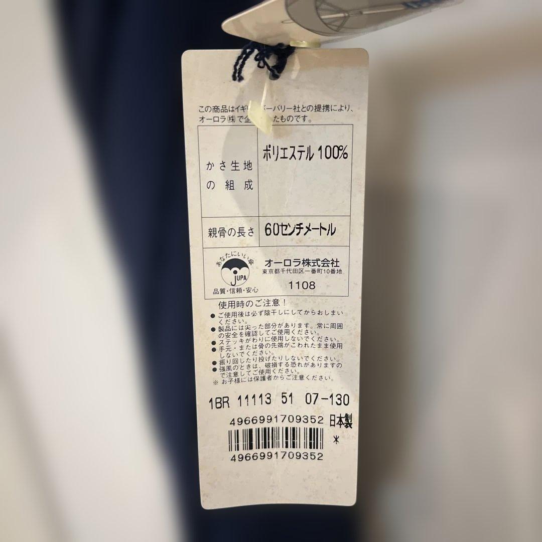 【budenarockさま未使用品】BURBERRY チェック柄 長傘 ネイビー