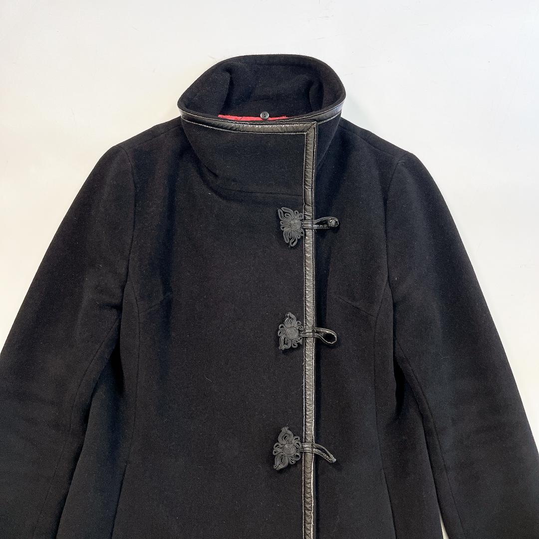 VIVIENNE TAM ヴィヴィアンタム アンゴラ混チャイナジャケット 黒 0