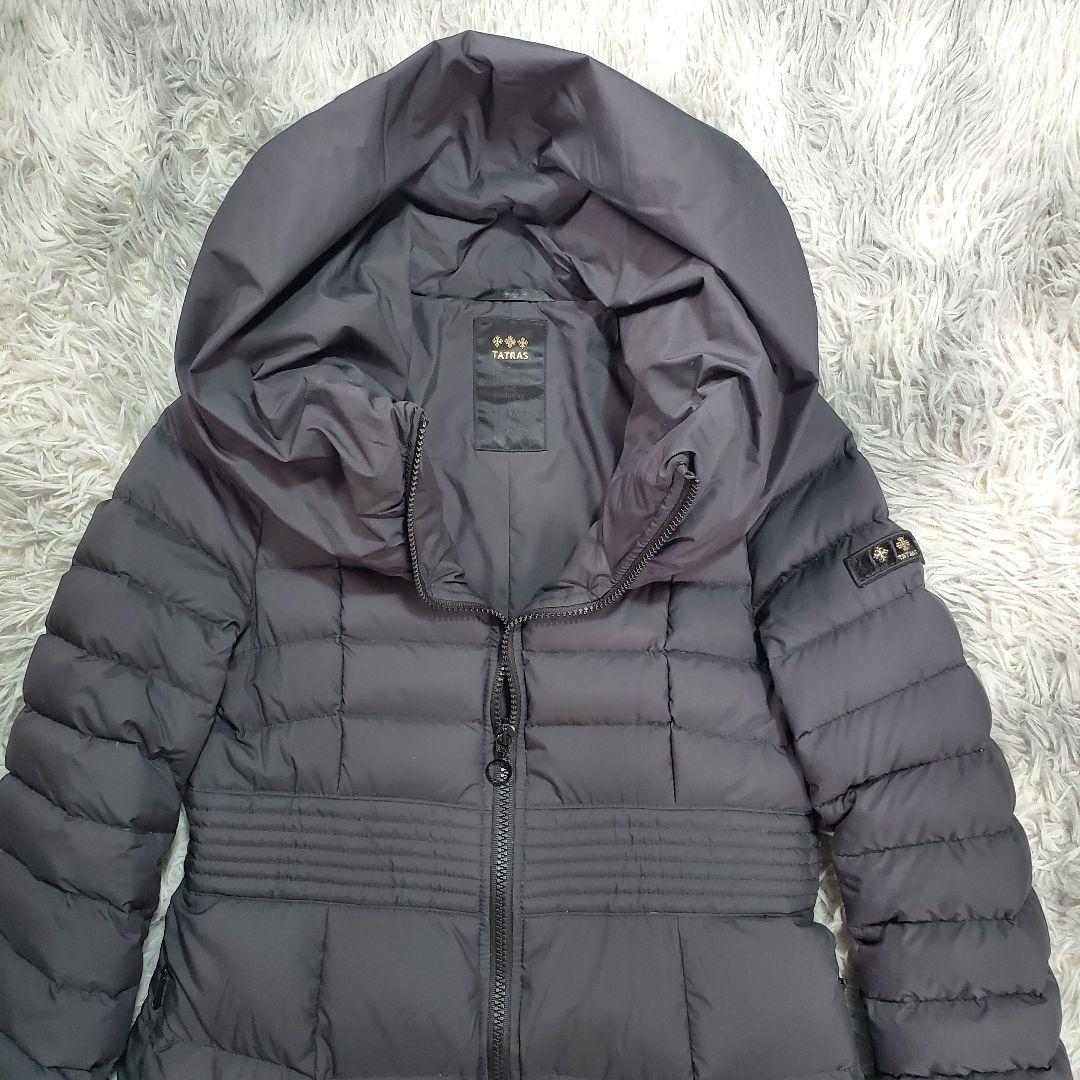 ✨タトラス✨LTA-4216 ダウンコート Aライン ボリュームネック 黒 01