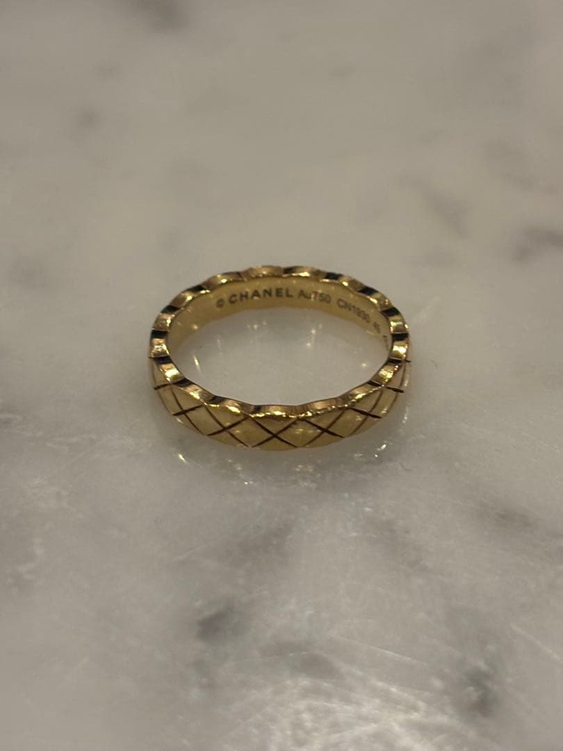 CHANEL クラッシュ18KYGリング サイズ49