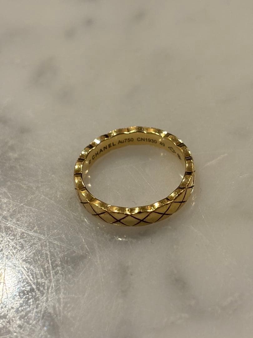 CHANEL クラッシュ18KYGリング サイズ49