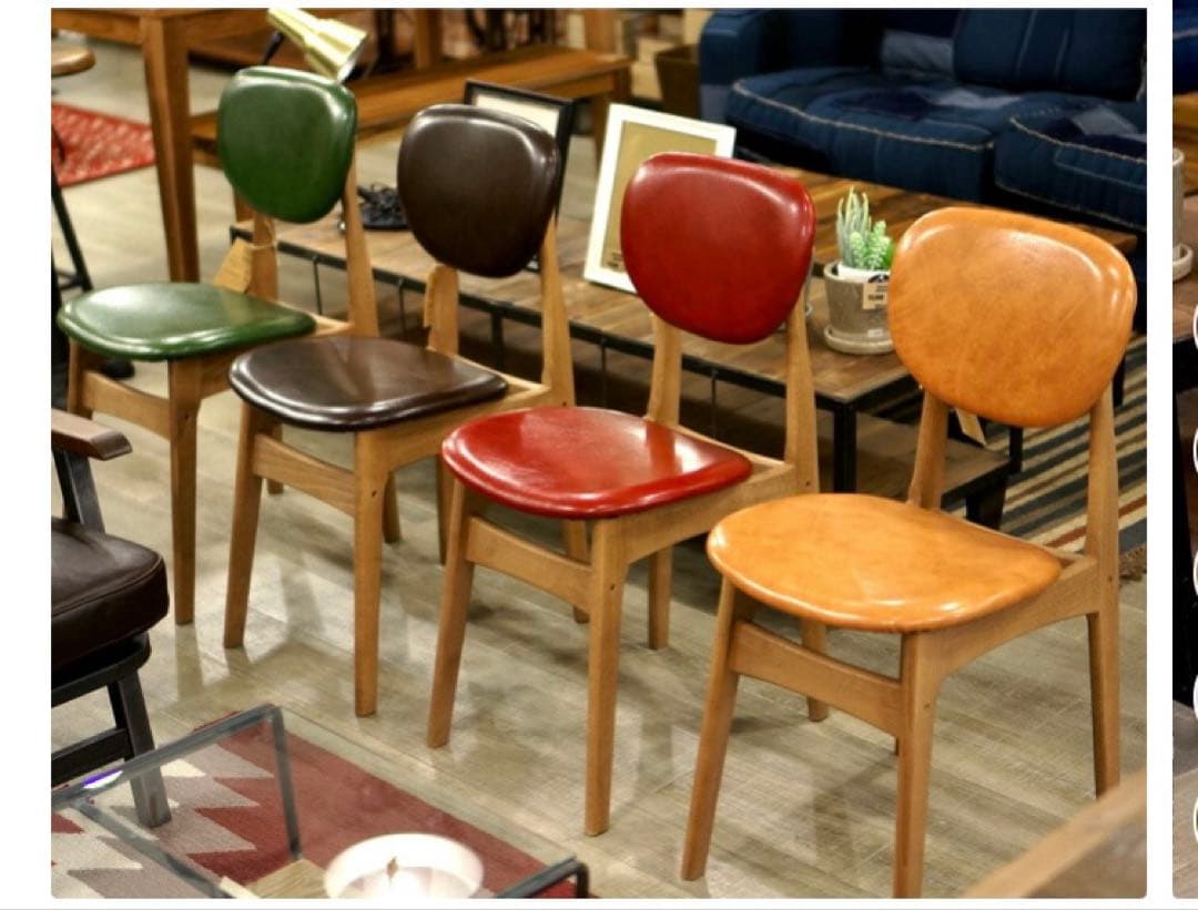 ヴィンテージ風チェア　グリーン