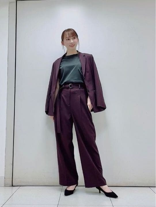 自宅洗濯機で洗濯可能！PLSTコンフォートリュクス セットアップ ワイン