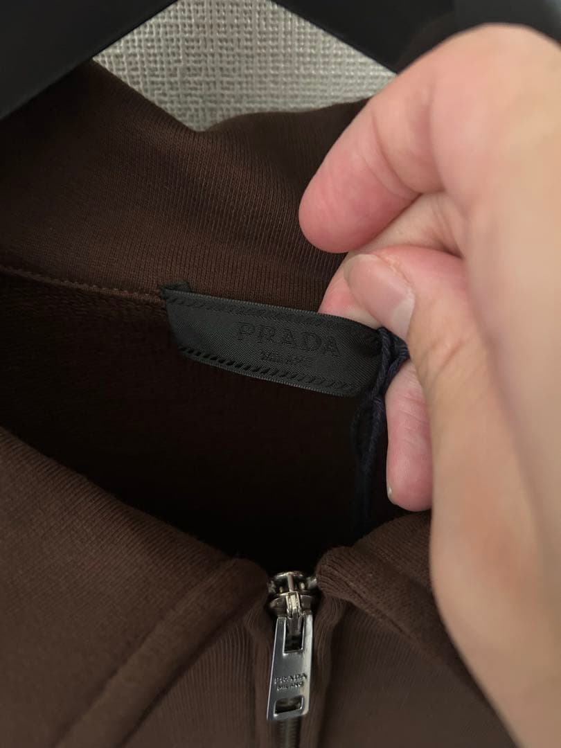 PRADA プラダ　　コットンフリース ポロシャツ　L