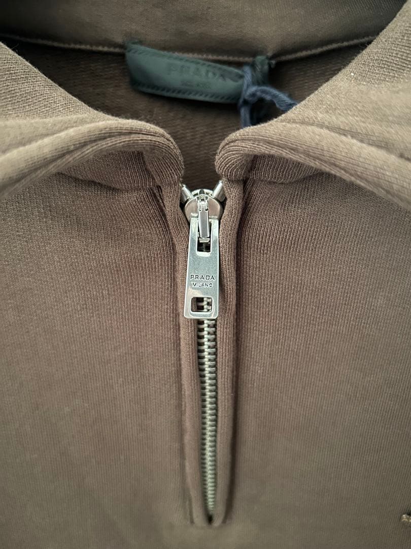 PRADA プラダ　　コットンフリース ポロシャツ　L