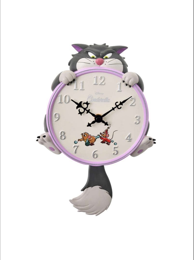 【新品】ディズニーストア　ルシファー　掛け時計　時計　シンデレラ
