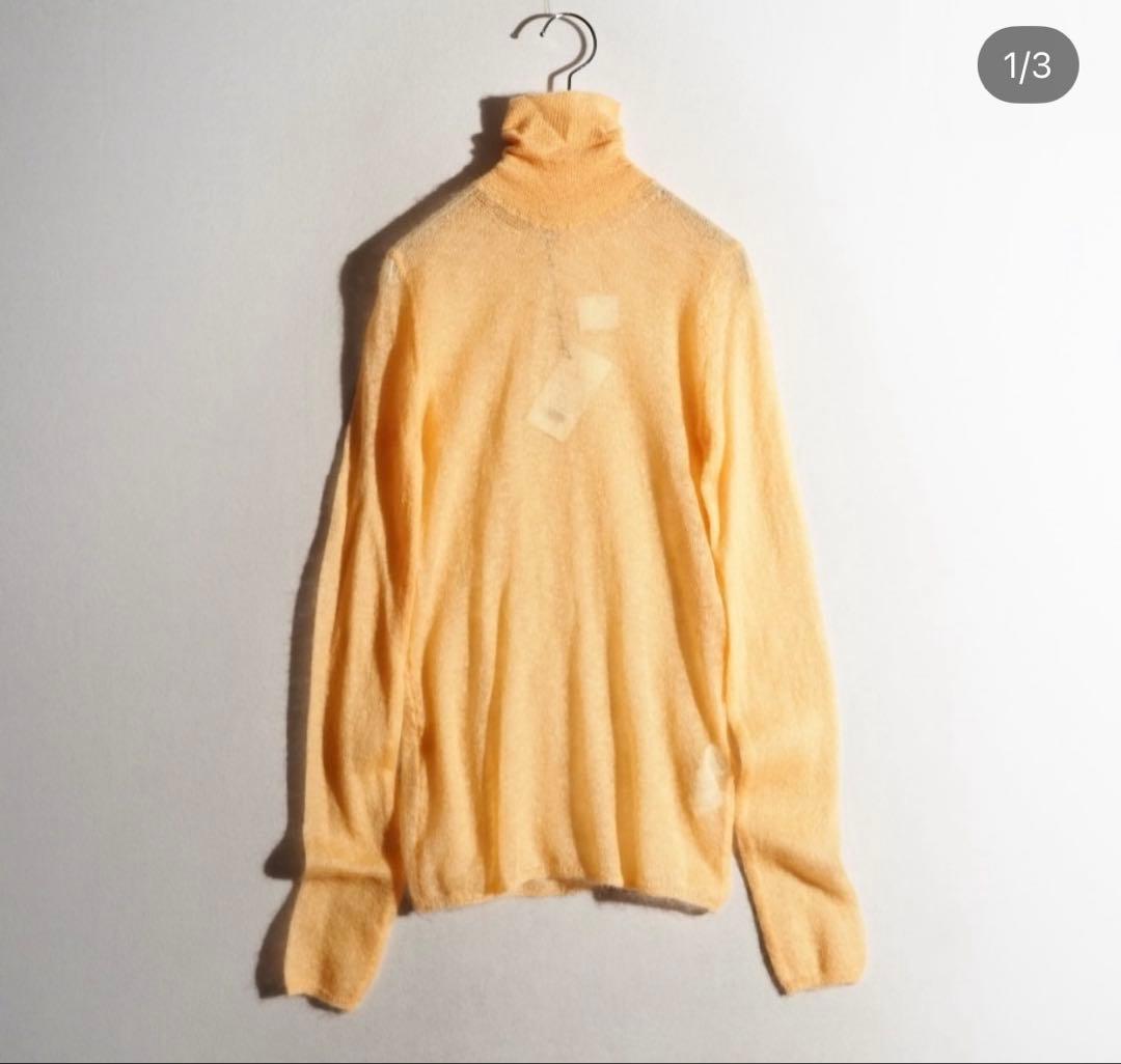 最終値下げ_ オーラリー24W キッドモヘア シアー タートルネックニット