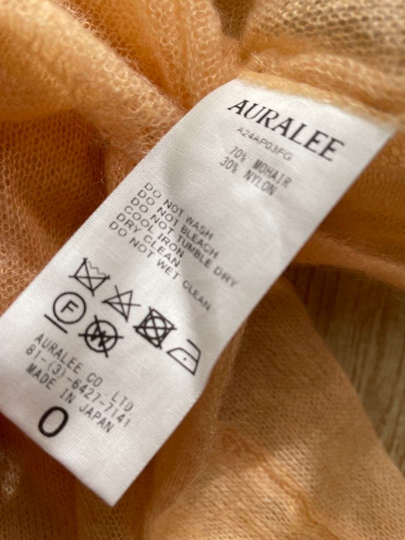 最終値下げ_ オーラリー24W キッドモヘア シアー タートルネックニット
