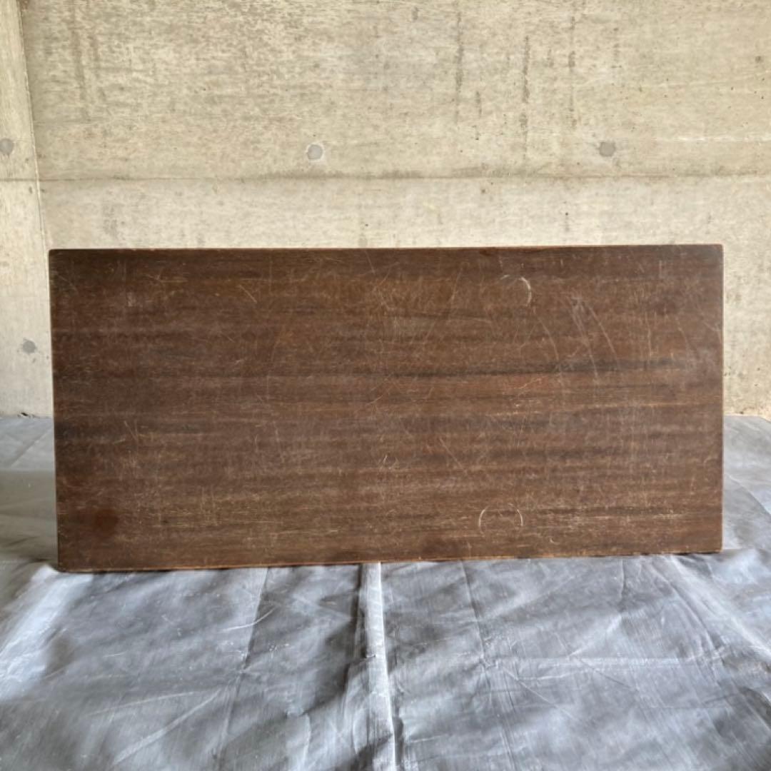 古い味のある文机 座卓 置物台 飾り棚 大型 透かし ハート型 木製 レトロ