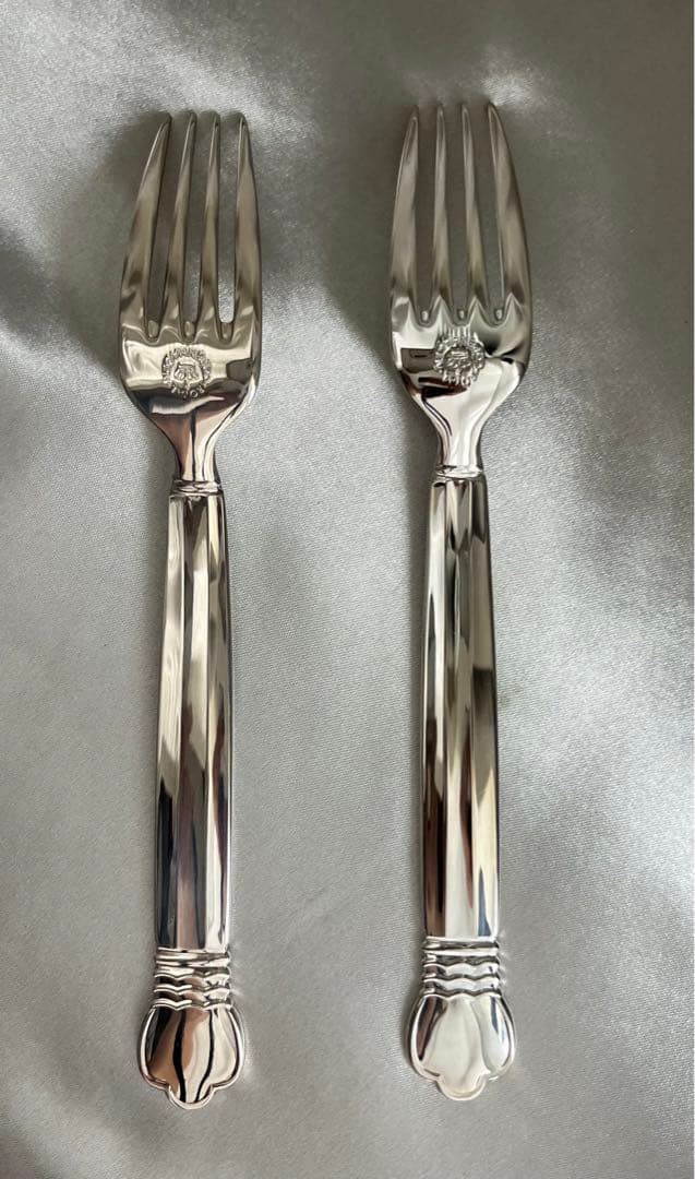 【未使用】純銀★稀少品　ロイヤルコペンハーゲン　ストロイエ　ディナーフォーク