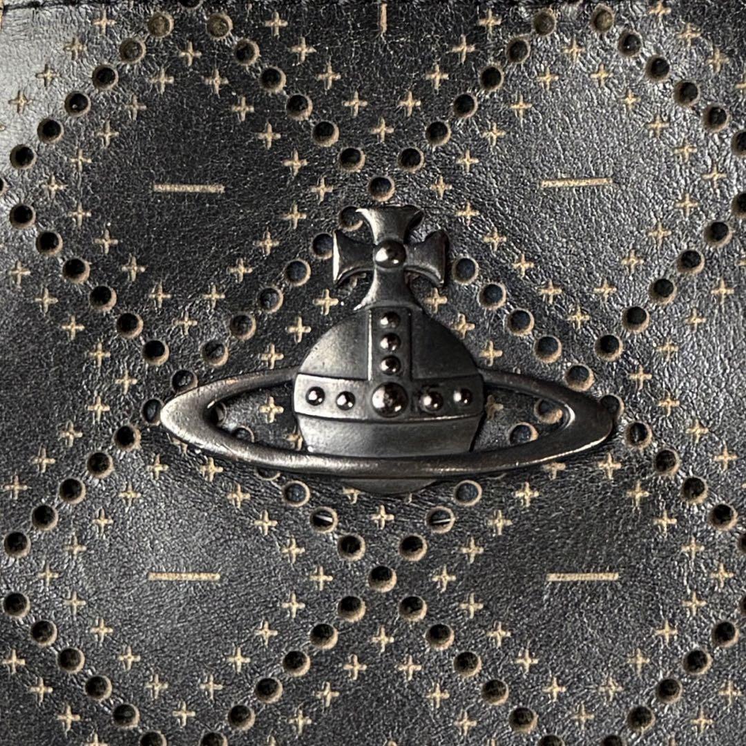 希少♡A4♡ヴィヴィアンウエストウッド オーブ パンチング レザー トートバッグ