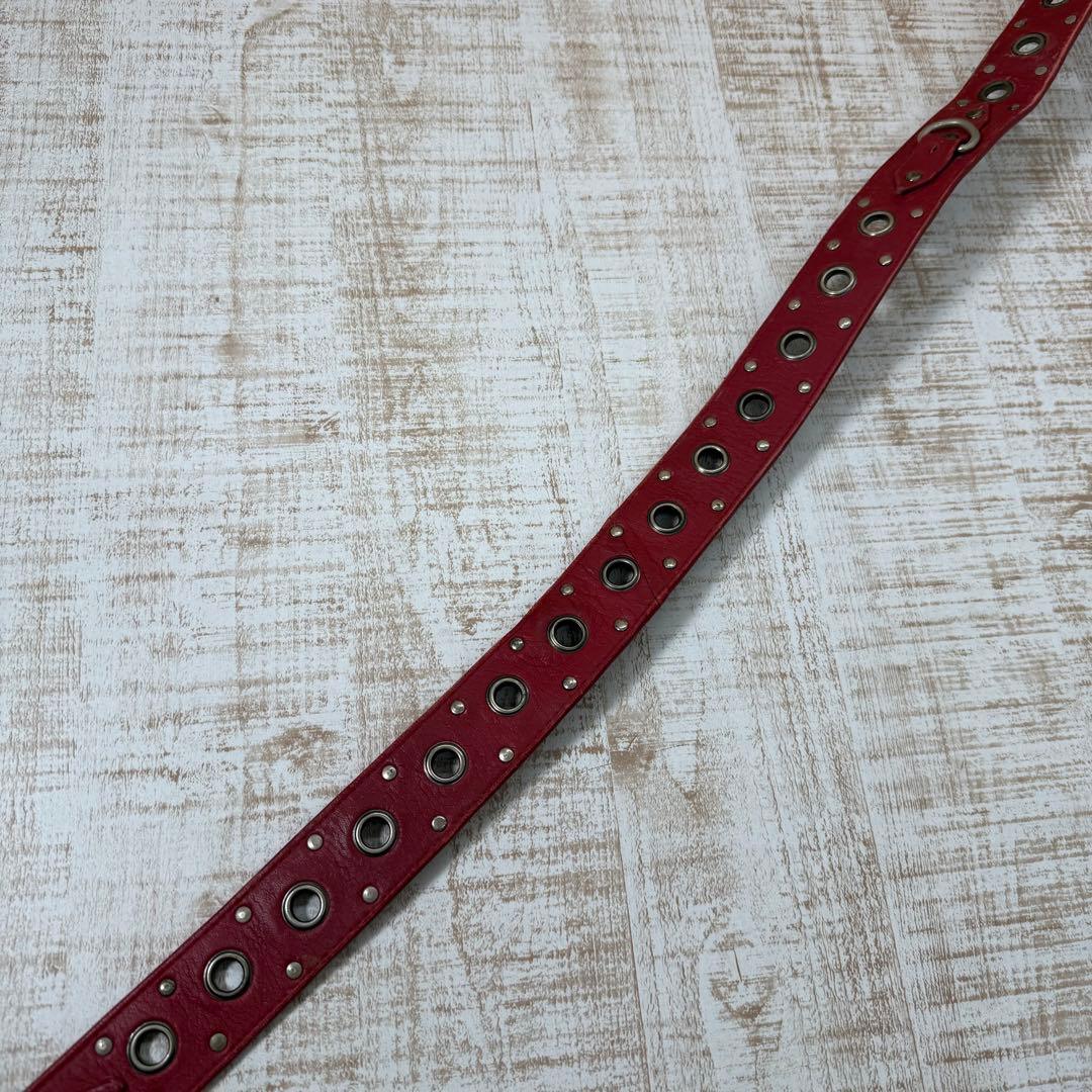 ケムリ kmrii ベルト　レッド　ヴィンテージ　KMRii