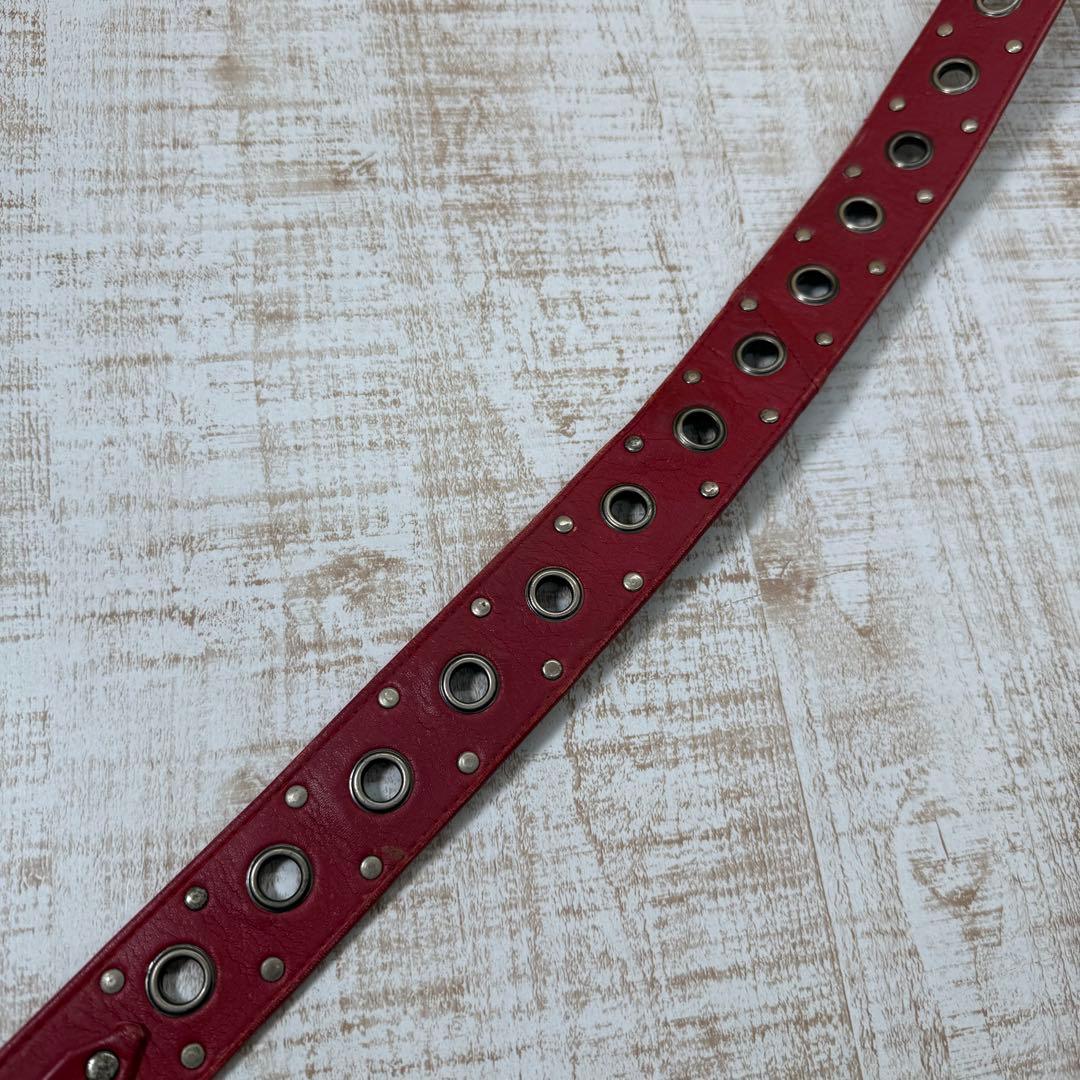 ケムリ kmrii ベルト　レッド　ヴィンテージ　KMRii