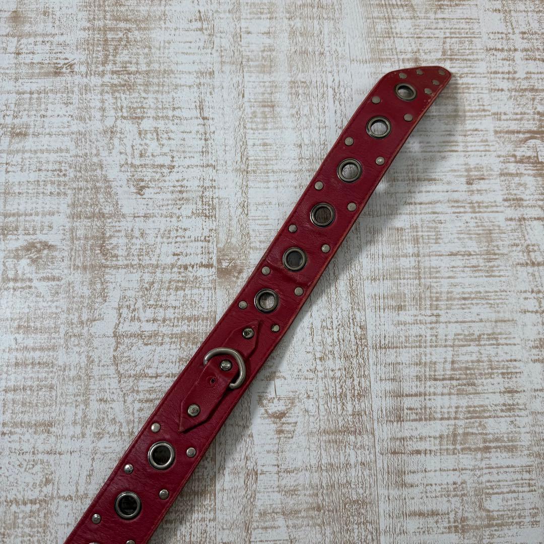 ケムリ kmrii ベルト　レッド　ヴィンテージ　KMRii