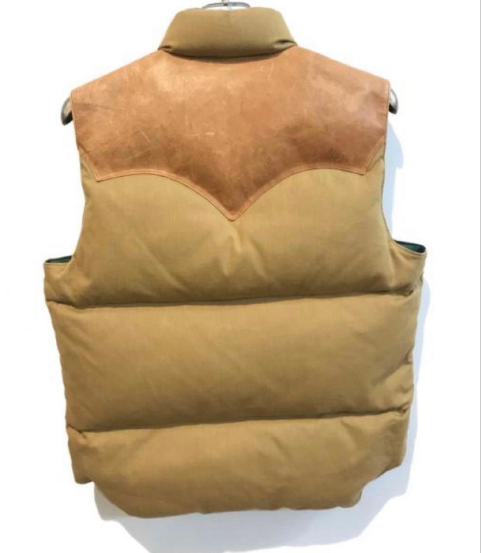 超美品ロッキーマウンテンフェザーベッド×ウエアハウス　ドビーツイル ダウンベスト