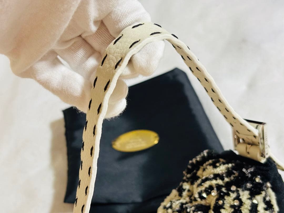 【ヴィンテージ】フェンディ　FENDI 刺繍 バッグ バケット バゲット　花