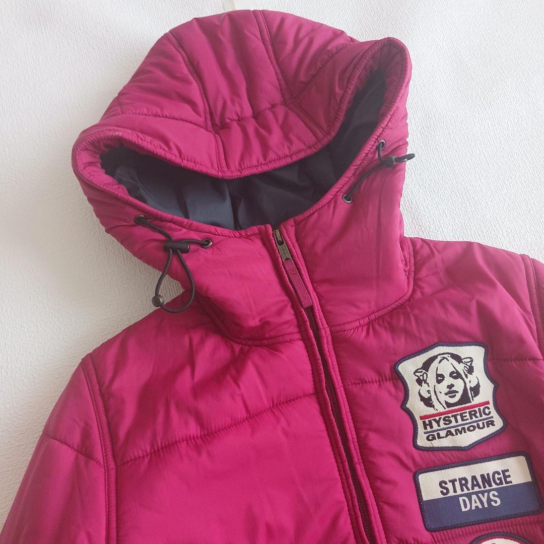 ヒステリックグラマー プリマロフト ダウンダウンジャケット ヒスガール ワッペン