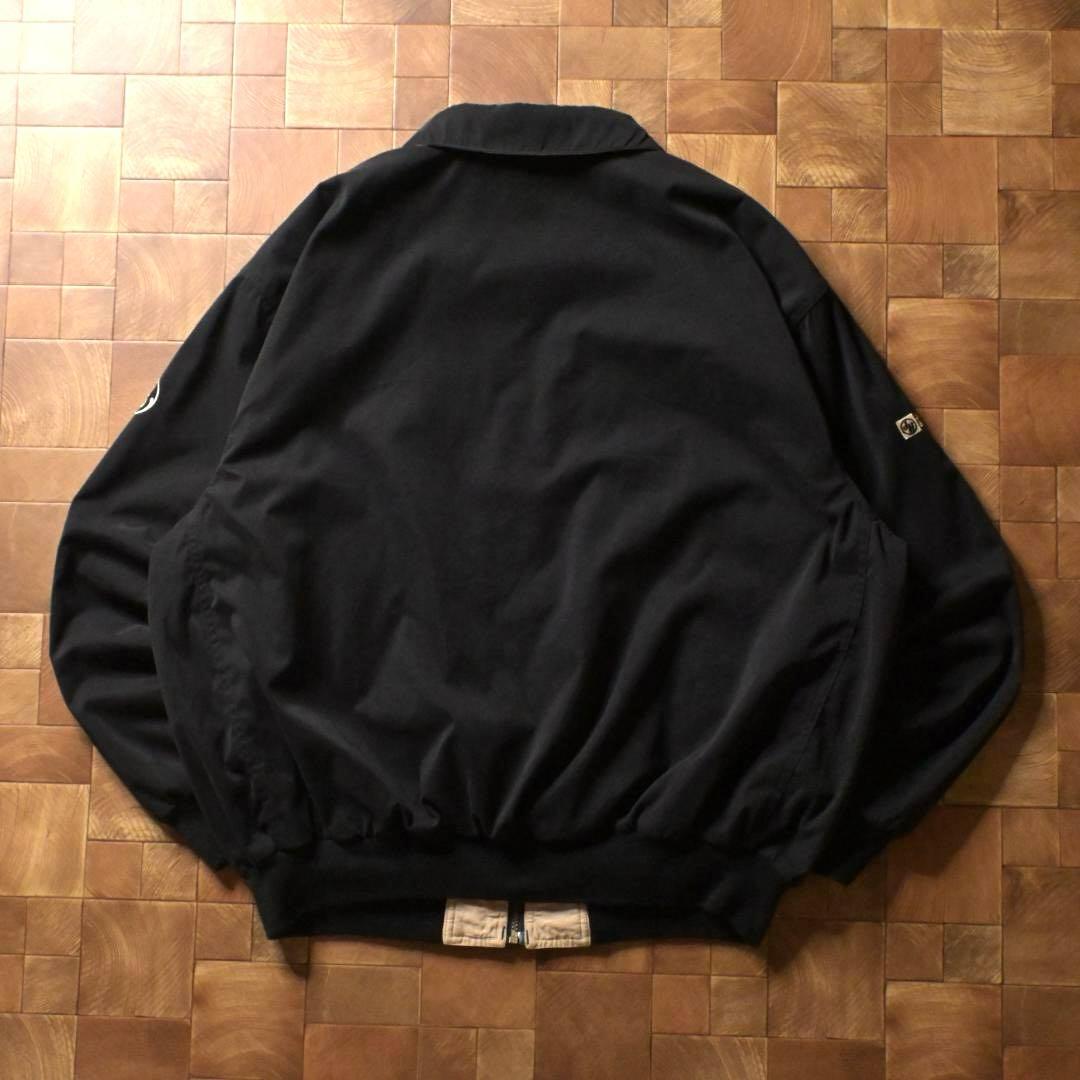 ダ*ー様 00s　US企業ロゴ　スイングトップ　ワークジャケット　ブラック　XL