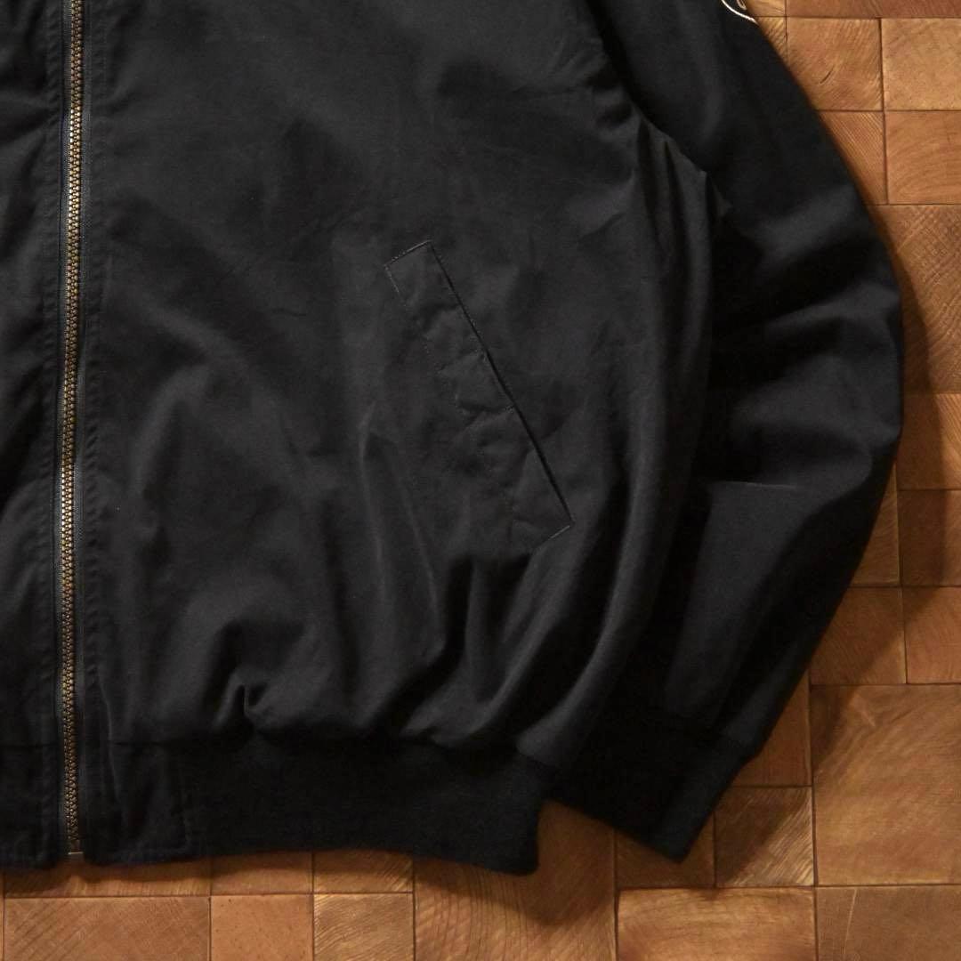 ダ*ー様 00s　US企業ロゴ　スイングトップ　ワークジャケット　ブラック　XL
