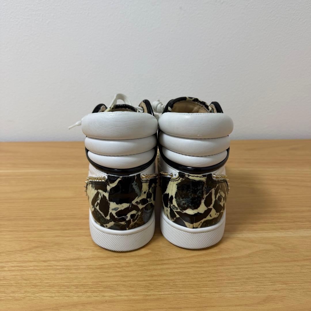 クリスチャンルブタン　ハイカット　スニーカー　40サイズ　白　レザー